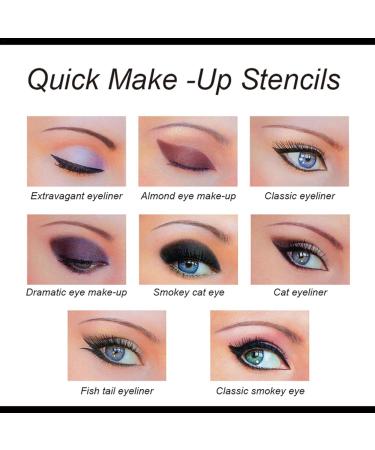 3 Eye Shadow Stencil Cat Eye Shadow Stickers | Eyeshadow Pads Multipurpose Eye Makeup Stencil Tool Kit Quick Make-Up Template for Beginners 3 Pcs 01 - Buy Online on GoSupps.com