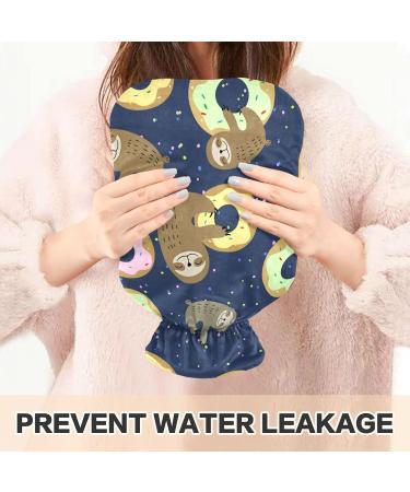 Hot Water Bottles with Sloth Cover - 2L Heating Bag for Pain Relief Neck & Shoulder Comfort - Buy Online on GoSupps.com