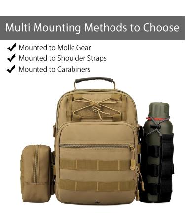 2 PCs Tactical Bottle Holder | Adjustable Military Water Bottle Bag for Camping Hiking & Outdoor Sports - Buy Online on GoSupps.com