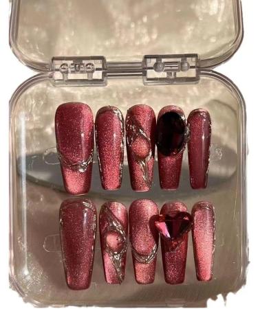 Temperament-enhancing manicure white and red cat's eyes hand-worn armor explosions.(M) - Buy Online on GoSupps.com