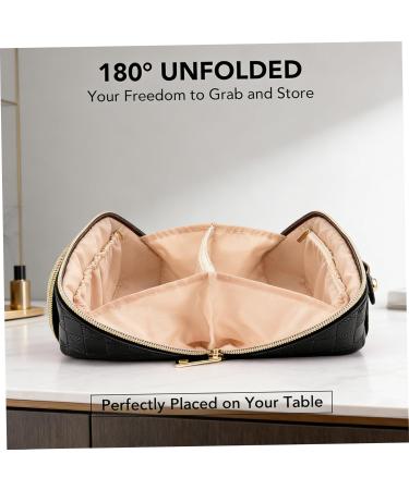 Trousse de Maquillage de Voyage Trousse Maquillage Voyage en Cuir PU Organisateur Toilette capacit avec poign e Toilette Hydrofuge (Noir) - Buy Online on GoSupps.com