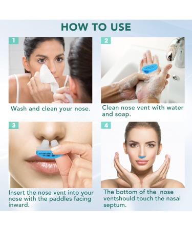 CINWAUVO Anti Snoring Devices 2 in 1 Nose Air Purifier Nasal Vents Clip for Men Women - Snore Stopper and Sleep Aid (Blue) - Buy Online on GoSupps.com