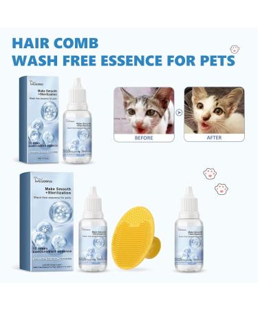 Wash Free Essence for Pets - Leave-in Conditioner & Dog Detangling Spray (2pcs) | Best Tangle Remover for Cats & Dogs - International Shipping Available - Buy Online on GoSupps.com