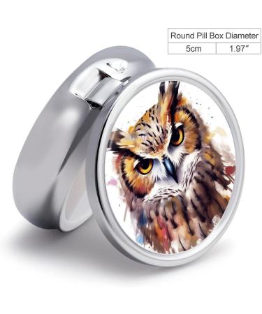 Portable 3 Compartment Pill Box with Cool Owl Design | Travel-Friendly Medicine Organizer for Purse & Pocket - Buy Online on GoSupps.com