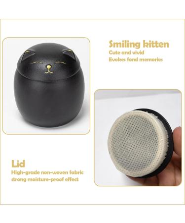 Mini Urns for Ashes Handicrafted Matte Ceramic Cat Ashes Urns Small Pets Ashes Keepsake Memorial Gift Ashes Holder with Exquisite Box-Black Small S Black - Buy Online on GoSupps.com