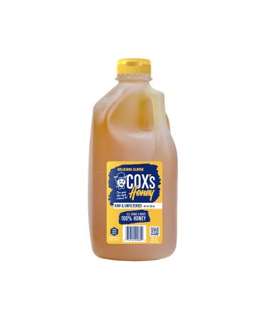 Cox's Honey 100% Pure, Raw Unfiltered Clover Honey, Rich in Nutrients, Family Owned Apiary, 5 lbs Jug 5 Pound (Pack of 1)
