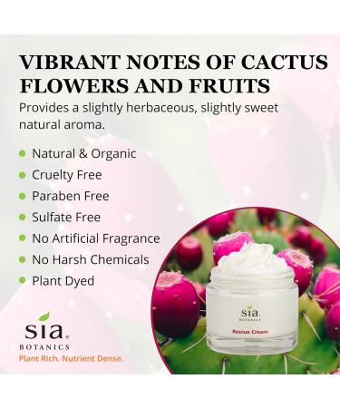 Buy Rescue Face Cream 65g - Natural Facial Moisturizer with Prickly Pear Aloe Vera & Green Tea | Botanical Skincare for Women - International Shipping Available - Buy Online on GoSupps.com