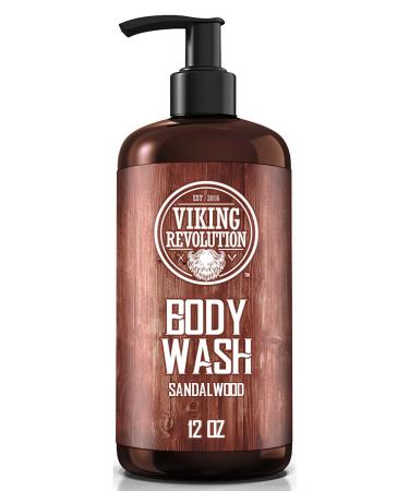 Viking Revolution Men's Sandalwood Body Wash - Natural Shower Gel with Vitamin E and Rosemary Oil - 12oz (2 Pack) - Buy Online on GoSupps.com