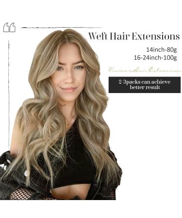 Vivien Treat Real Hair Extensions - Remy Blonde Tresses 100g 45cm/18 inch #P8/60 - Premium Quality Mix - Buy Online on GoSupps.com