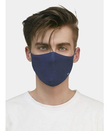 TOM TAILOR Men's Fabric Mask Double Pack - Sky Captain Blue (One Size) | International Shipping Available - Buy Online on GoSupps.com