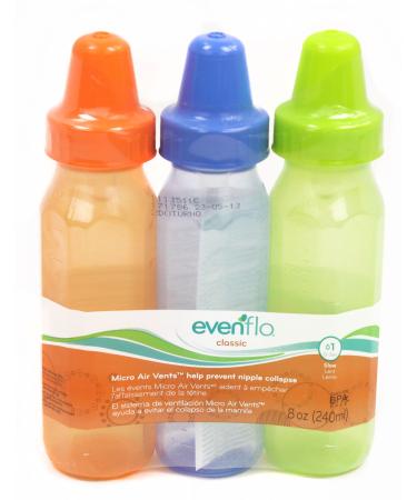 Evenflo 3 Count Classic Light Tint Nurser 8 Ounce