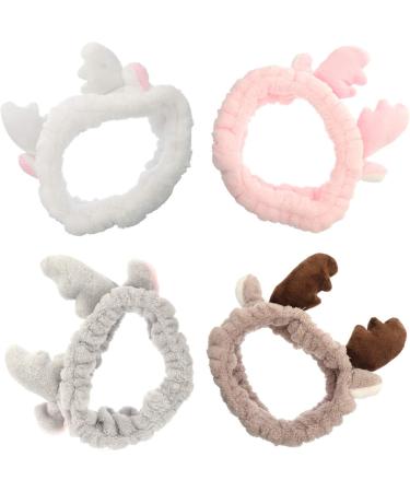 Beaupretty 4Pcs Reindeer Hairband - Festive Makeup Headband Christmas Hair Accessories for Girls & Women | International Shipping - Buy Online on GoSupps.com