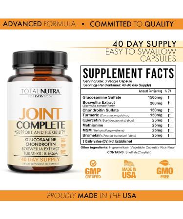 Glucosamine Chondroitin MSM Turmeric 2100mg Advanced Joint Support Capsules for Enhanced Mobility & Bone Health | Best Supplement for Adults - Buy Online on GoSupps.com