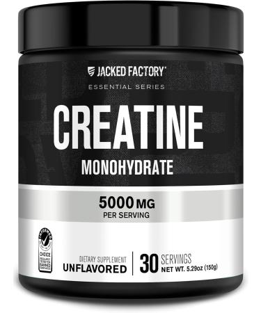 Jacked Factory Creatine Monohydrate Gummies (150 Gummies Lemon) & Creatine Monohydrate Powder (30 Servings Unflavored) - Buy Online on GoSupps.com