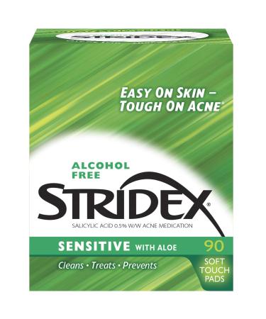 Stridex Daily Care Acne Pads with Aloe  Sensitive Skin  90 ct