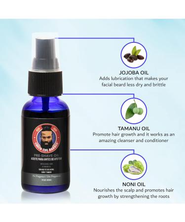 Premium Pre-Shave Oil for Sensitive Skin - Moisturizing Jojoba Noni & Tamanu - Unscented Smooth Shaving Experience - Buy Online on GoSupps.com