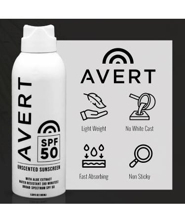 AVERT Original SPF 50 Sunscreen Spray | Aloe Infused | Non-Toxic Formula | Lightweight & Non-Sticky | Travel Size - Buy Online on GoSupps.com