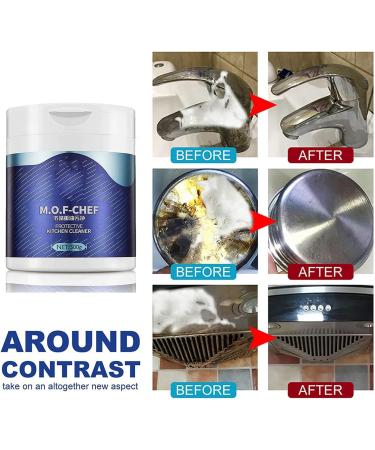 Mof Chef Cleaner Powder Oil Pollution Cleaning Powder 500g Foaming Heavy Oil Stain Cleaner All Purpose Stain Remover Cleaner Powerful Stain Removing Cleaner Powder Stubborn Grease & Grime Remover - Buy Online on GoSupps.com