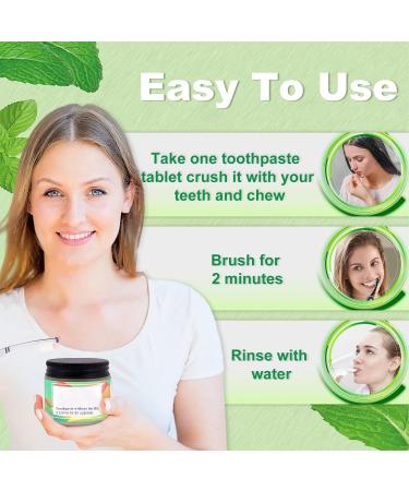 NOB Toothpaste Tablets Hydroxyapatite Chewable Toothpaste Eco-Friendly Travel Toothpaste Zero Waste Natural Paste Tabs(62Pcs) - Buy Online on GoSupps.com