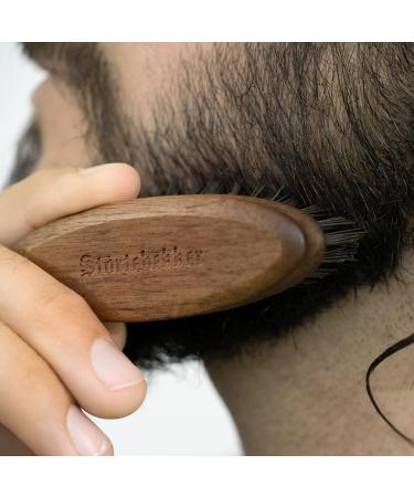 St rtebekker Premium Beard Brush - Made in Germany | Sustainable Bionifil Bristles | Prevents Itching & Shapes Your Beard | Nussbaumholz - Klein Size - Buy Online on GoSupps.com