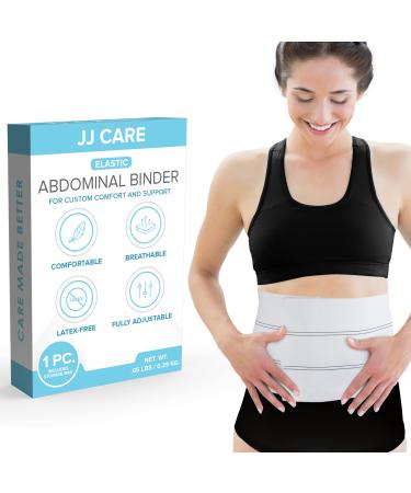 JJ CARE Abdominal Binder (30-45 inches waist)  Breathable Fabric C-Section Belly Binder  Abdominal Binder Post Surgery  Stretchable Postpartum Waist Binder Compression Garment  Lower Waist Post Surgery Compression Garm...