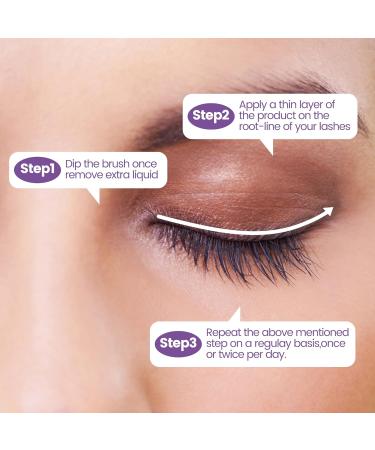 Eyelash Growth Serum | Natural Lash Serum for Thick Strong Lashes in 4 Weeks | 5ML (6 Months Supply - Buy Online on GoSupps.com