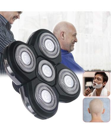 JIUCHEN Shaver Blade Heads - Replacement 5 Heads Beard Cutter | 4D Rotary Double Ring Electric Razor Head for Head & Face - International Shipping Available - Buy Online on GoSupps.com
