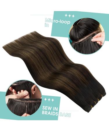 Youngsee Real Hair Treat Brown Ombre Weft Extensions - 35cm Remy Hair Tresses for Stunning Transformations - Buy Online on GoSupps.com