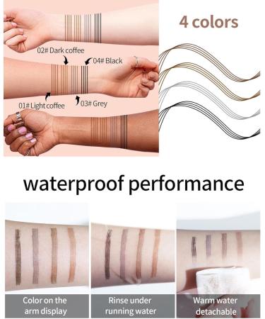 Eyebrow Pencil 4-Point Fork Tip Waterproof Eyebrow Pencil Long Lasting Creates Natural Eyebrow Shape Suitable for Professional Makeup and Beginners (1) - Buy Online on GoSupps.com