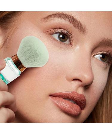 Loose Setting Powder Brush | Loose Powder Makeup Brush | Portable Face Brush for Women Cheek Makeup Brush for Blush Shadow Face Highlight Green - Buy Online on GoSupps.com