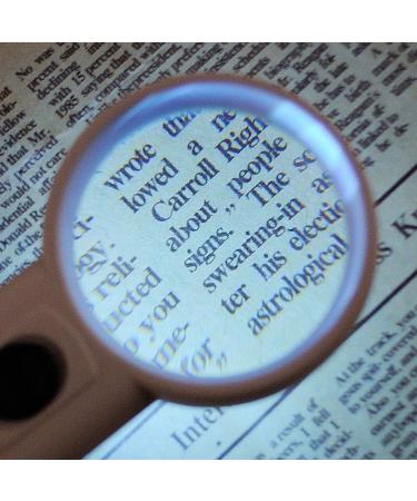 Magnifying Glasses Educational Hobby Magnifiers 5 Times Hand-Held Magnifying Glass with Light Led Light Source Comfortable Anniversary - Buy Online on GoSupps.com