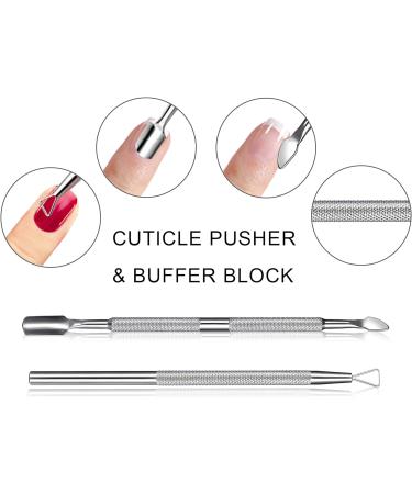 SIQUK Nail Polish Remover Kit - Finger and Toe Nail Clips, Cotton Pads, Files, Cuticle Peeler, and Brush - Gel Nail Removal Set (Purple) - Buy Online on GoSupps.com