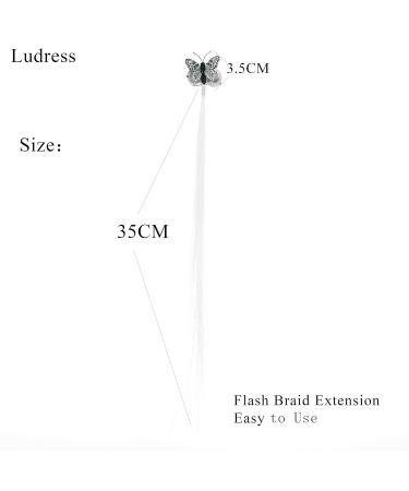 Ludress LED Butterfly Hair Clips - Pack of 5 Multicolor Festival Light up Hair Pins for Women and Girls - Fiber Optic Glowing Hair Accessories for Cosplay and Parties - Buy Online on GoSupps.com