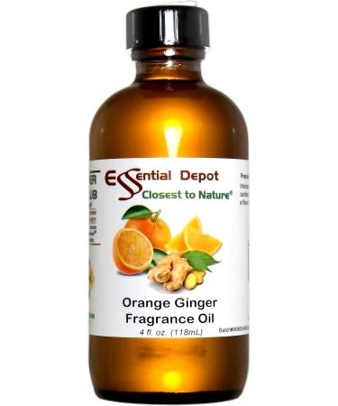 Buy Orange Ginger Fragrance Oil 4 oz - Premium Scent in Amber Glass Bottle - International Shipping - Buy Online on GoSupps.com