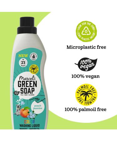 Marcel's Green Soap Washing Liquid 1L - Peach & Jasmine Scent - Buy Online on GoSupps.com