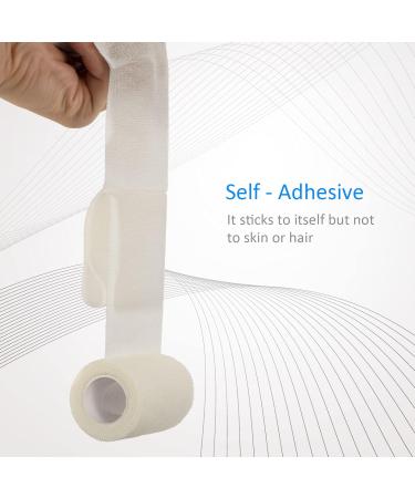 Buy Self-Adhesive Legal Bandage - 7.5cm x 4.5m 6 Rolls | Cohesive First Aid Wrap for Dogs & Sports - White - Buy Online on GoSupps.com