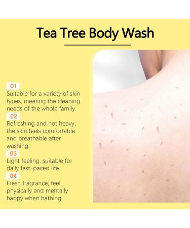 Tea Tree Body Wash Tea Tree Tinea Versicolour Body Wash with natural tea tree oil skin care for back acne folliculitis itching in the groin athletes foot and ringworm 2 - Buy Online on GoSupps.com