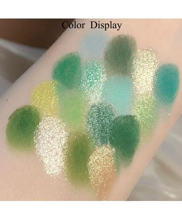 Yeweian St Patricks Day Green Eyeshadow Palette - 16 Colors Glitter Matte Makeup Palette | Highly Pigmented and Waterproof Dark Eyeshadow - Buy Online on GoSupps.com