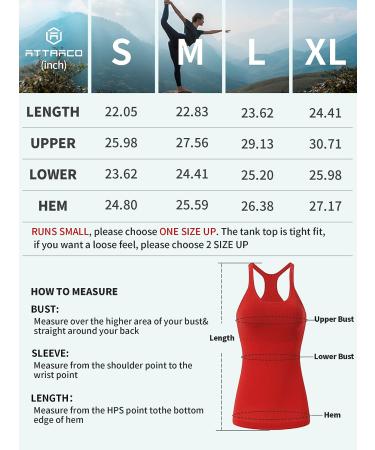 ATTRACO Ribbed Tank Top with Built-In Bra | Racerback Scoop Neck Athletic Top - Black - Large - Buy Online on GoSupps.com