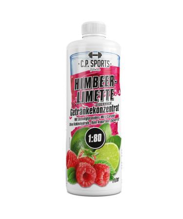 C.P. Sports Sugar-Free Beverage Syrup - Raspberry Lime with Vitamins | 1L Concentrate for Sports Drink + Pump Dispenser - Buy Online on GoSupps.com