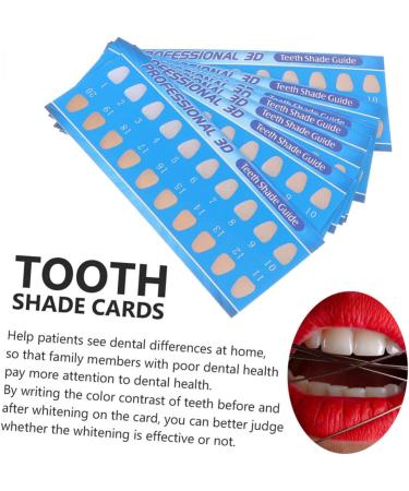 Gatuida 60 STK Dental Color Card Guide | Tooth Bleaching Color Key | Disposable Oral Care Tool for Perfect Smile - Buy Online on GoSupps.com