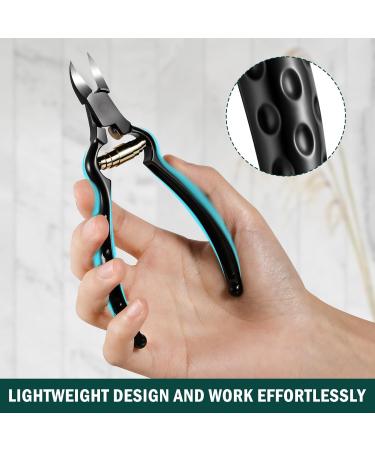 Fvion Nail Scissors for Ingrown Toenails & Fingernails - Sharp Tongs for Thick Nails | Ideal Foot Care for Seniors - Dark Black - Buy Online on GoSupps.com