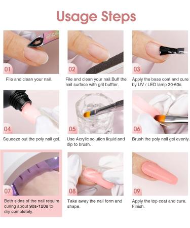  ROSALIND ROSALIND UV Construction Nail Gel 70 ml Nude Pink Acrygel UV/LED Poly Nail Extension Gel for Beginner Professional and Nai - Buy Online on GoSupps.com