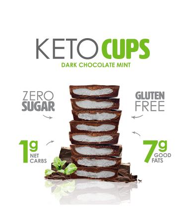 Sugar-Free Chocolate Mint Keto Cups - 30 Pack | Low Carb & Gluten-Free Fat Bomb Snacks - 7g Healthy Fat | Non-GMO & All-Natural Ingredients - Buy Online on GoSupps.com