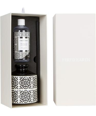 WAX LYRICAL Fired Earth Ceramic Tea & Jasmine Reed Diffuser Gift Set - 200ml | Black & White - Ideal International Shipping - Buy Online on GoSupps.com