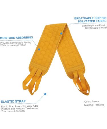 NOLITOY 2 Sets Exfoliating Back Scrubber - 3pcs Glove Pull Back Shower Towel & Loofah Sponge Belt - Mesh Bath Back Strip Yellow 85x9.5CM - International Shipping Available - Buy Online on GoSupps.com