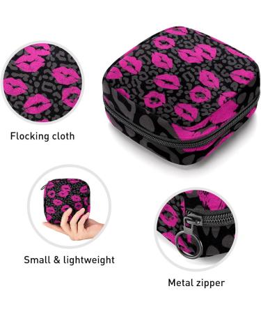 Lips Kiss Sanitary Napkin Storage Bag Feminine Menstrual Cup Pouches Nursing Pad Holder Tampon Bags Portable Period Bag for Women Teen Girls 1Pcs Multi-colored 1 - Buy Online on GoSupps.com