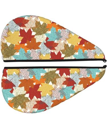 Fall Maple Leaves Microfiber Hair Towel - Ultra Absorbent Coral Velvet Wrap for Long Curly & Thick Hair - Quick Dry Hair Cap for Women - Buy Online on GoSupps.com