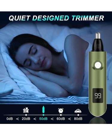 Imoebel 3-in-1 Nasal Hair Trimmer with LED Display | Double Cutting Blades for Nose Ear Eyebrow & Face Hair | Unisex Hair Cutter in Green - Buy Online on GoSupps.com