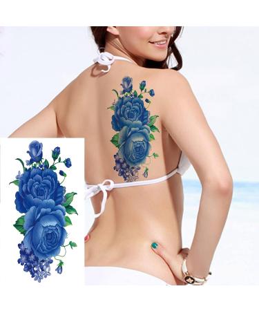 Jeefonna Flowers Temporary Tattoos for Women - 21 Waterproof Fake Rose Peony Body Art Arm Tattoo Stickers - Buy Online on GoSupps.com